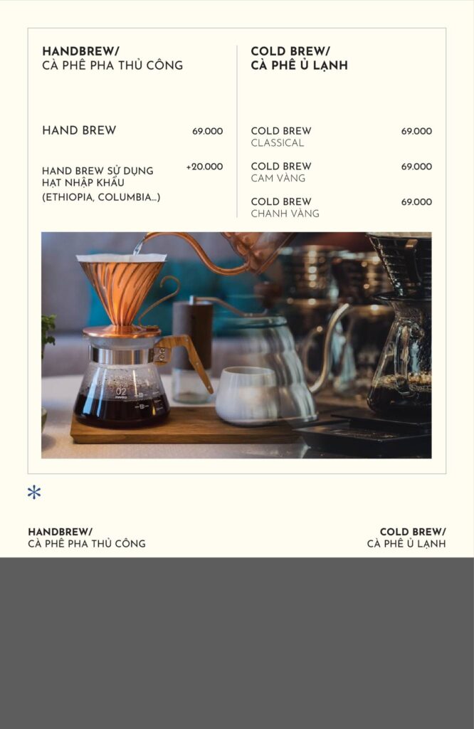 Ciara Cafe menu