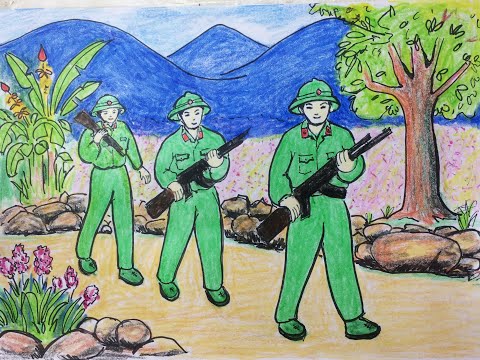 Vẽ Tranh Ngày Thành Lập Quân Đội Nhân Dân Việt Nam - Góc Đó Đây